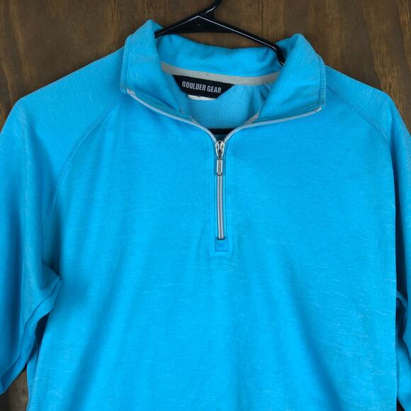 Boulder Gear Womens Jacket Blue Fleece 1/4 Zip Gorpcore Outdoors Warm Medium - Picture 2 of 12